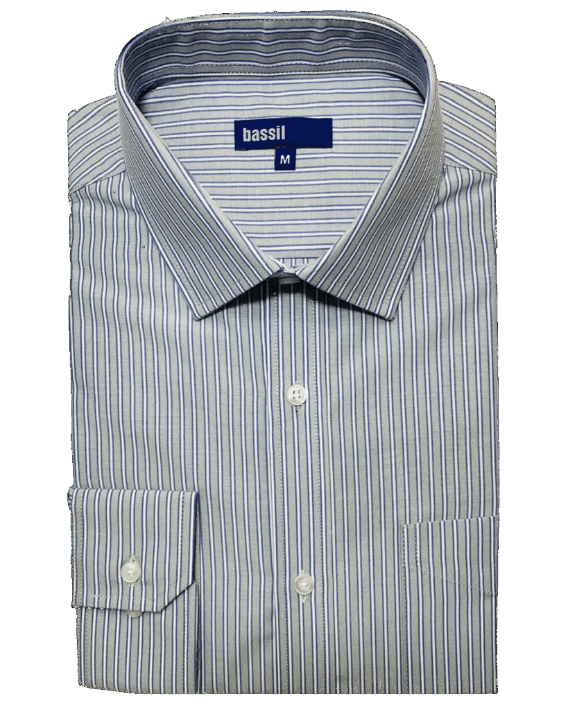 CAMISA GRIS RAYAS - Bassil