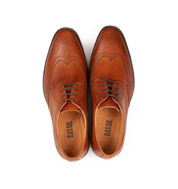 zapato formal para hombre, color caoba 100% cuero