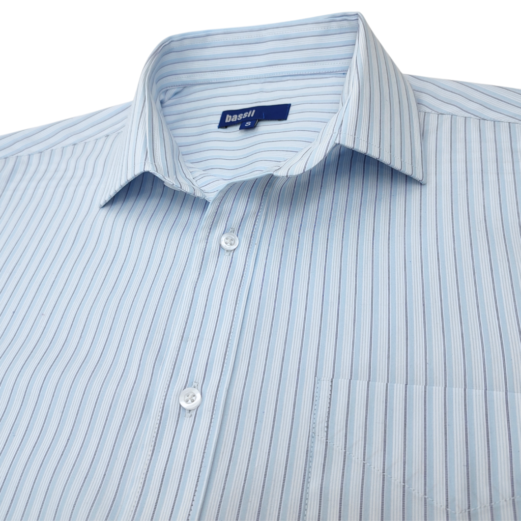 Chemise Homme ENERGIE à Manches Longues - Rayures Bleues - 100% Coton - Neuve Avec étiquettes