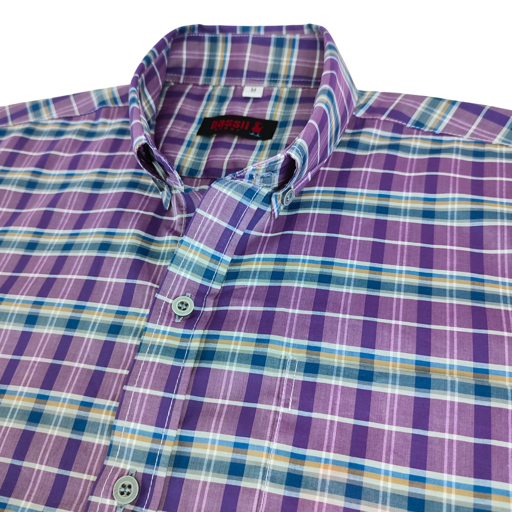 Camisa de cuadros online morada